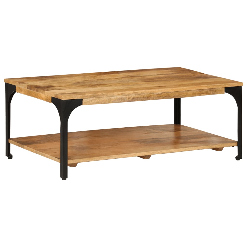 8720845730710_g_en_hd_8 vidaXL 2-Layer Coffee Table 100x55x38 cm Solid Wood Mango and Steel - Image 9