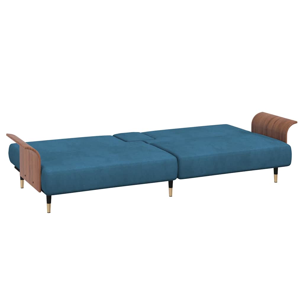 8720845733476_g_en_hd_6 vidaXL Sofa Bed with Cup Holders Blue Velvet - Image 8