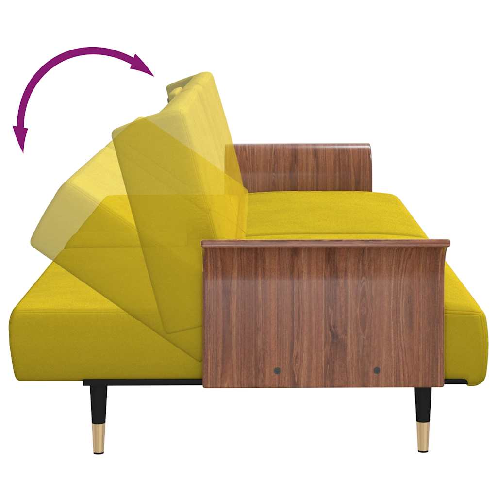 8720845733537_g_en_hd_7 vidaXL Sofa Bed with Cup Holders Yellow Velvet - Image 9