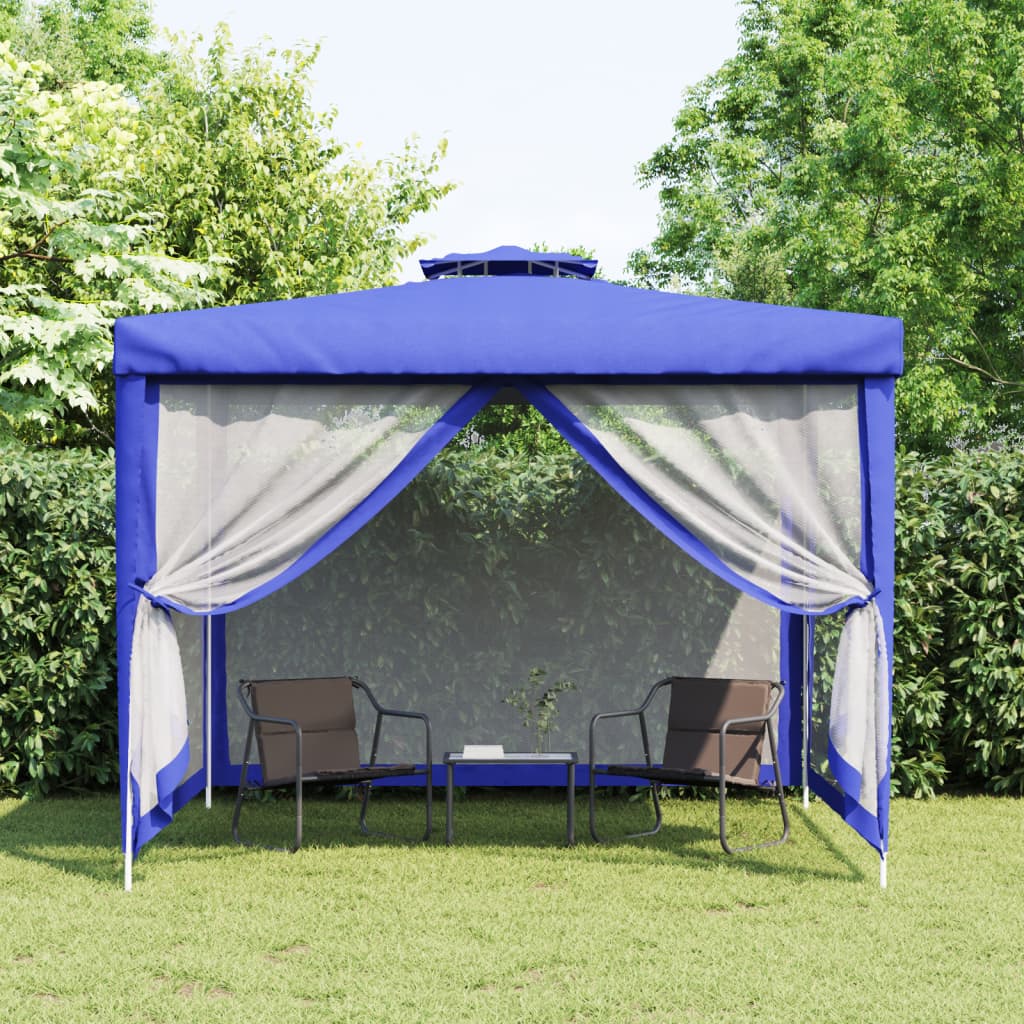 8720845734589_g_en_hd_1 vidaXL Gazebo with Double Roof Blue 3x3x2.68 m Fabric - Image 3