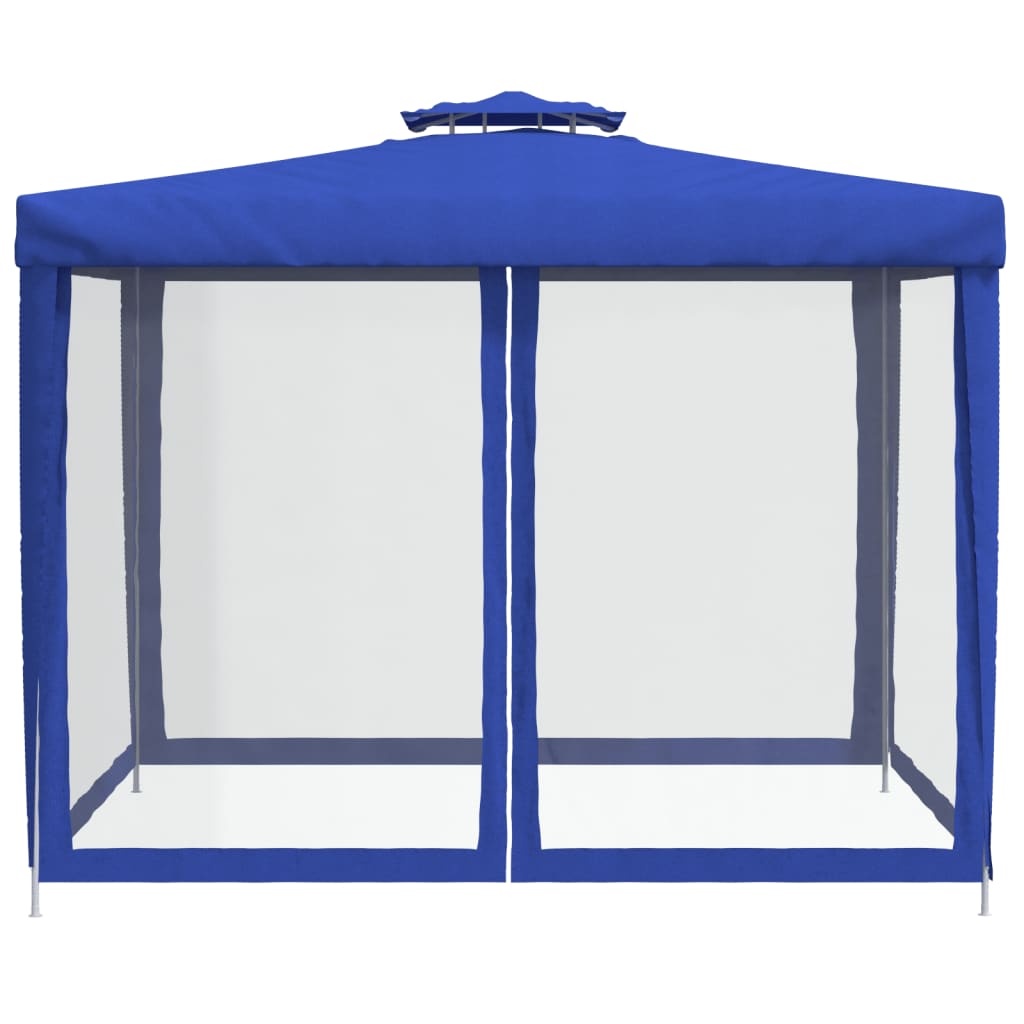 8720845734589_g_en_hd_3 vidaXL Gazebo with Double Roof Blue 3x3x2.68 m Fabric - Image 5