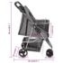 vidaXL Folding Dog Stroller Grey 80x46x98 cm Oxford Fabric - Image 13