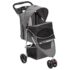 vidaXL Folding Dog Stroller Grey 80x46x98 cm Oxford Fabric - Image 3