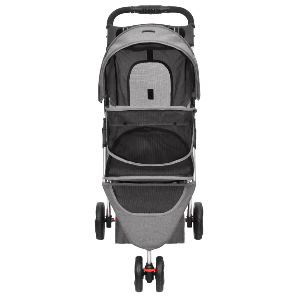 8720845735197_g_en_hd_3 vidaXL Folding Dog Stroller Grey 80x46x98 cm Oxford Fabric - Image 4