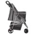 vidaXL Folding Dog Stroller Grey 80x46x98 cm Oxford Fabric - Image 5
