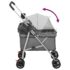 vidaXL Folding Dog Stroller Grey 76x50x100 cm Oxford Fabric - Image 7