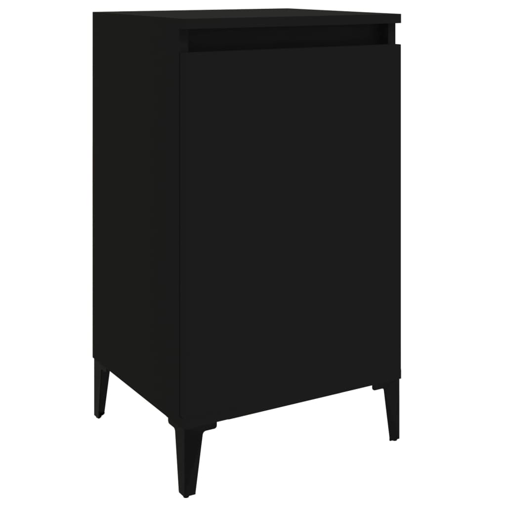 8720845737368_a_en_hd_1 vidaXL Bedside Cabinet Black 40x35x70 cm Engineered Wood - Image 2