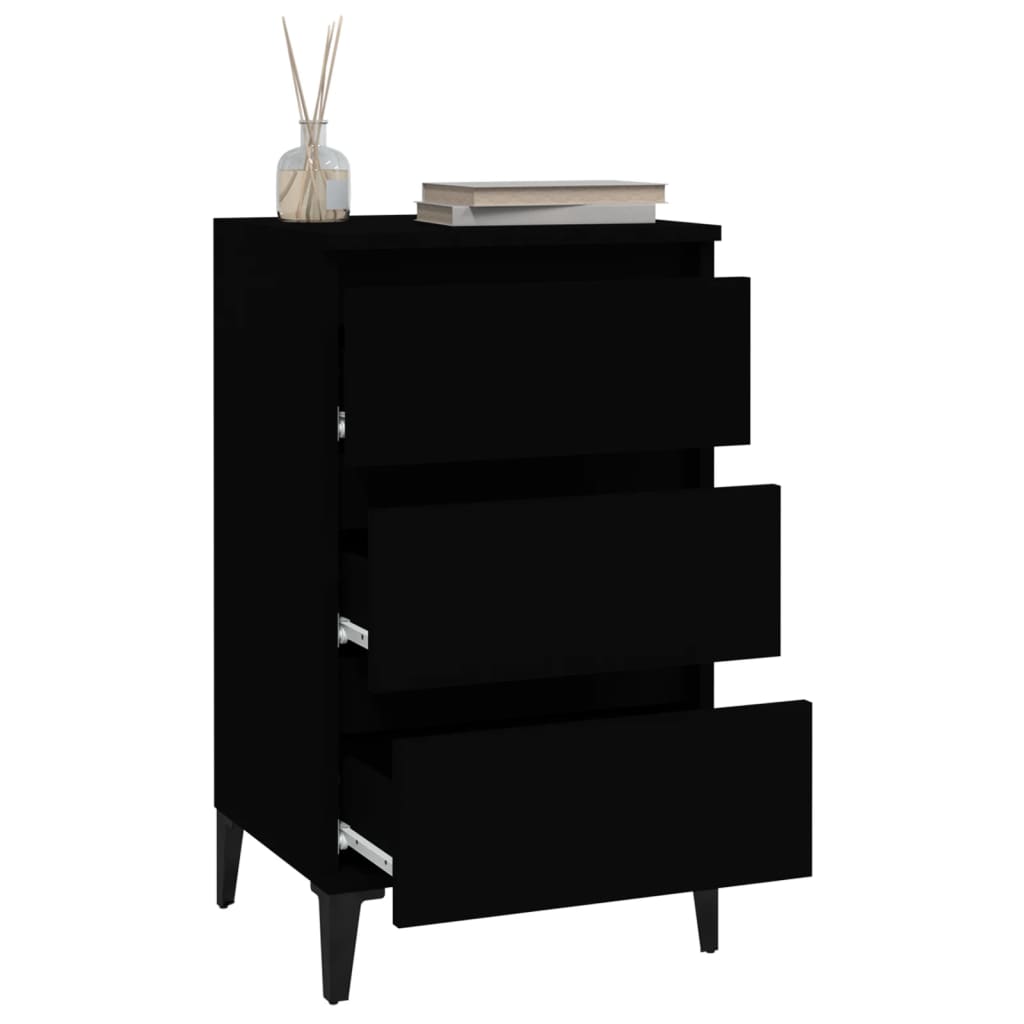 8720845737597_g_en_hd_3 vidaXL Bedside Cabinet Black 40x35x70 cm Engineered Wood - Image 6