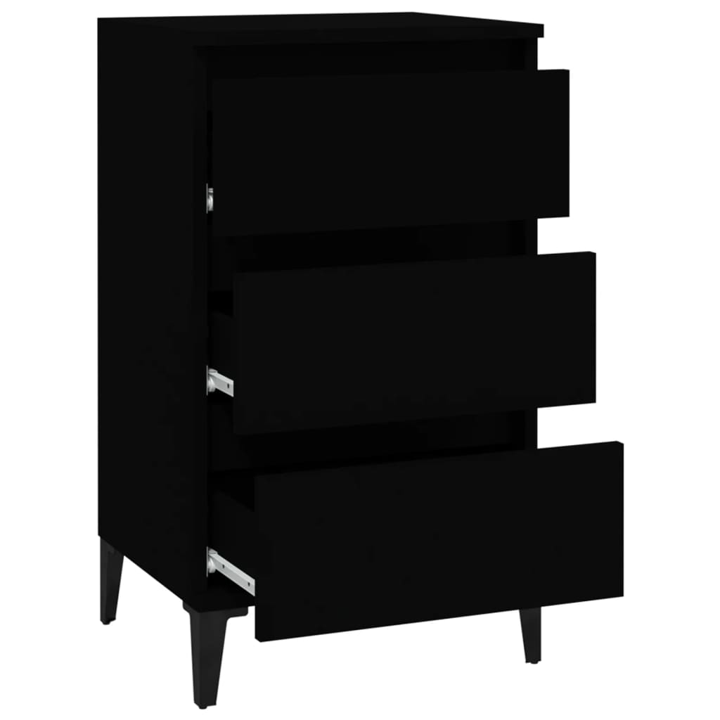 8720845737597_g_en_hd_4 vidaXL Bedside Cabinet Black 40x35x70 cm Engineered Wood - Image 7