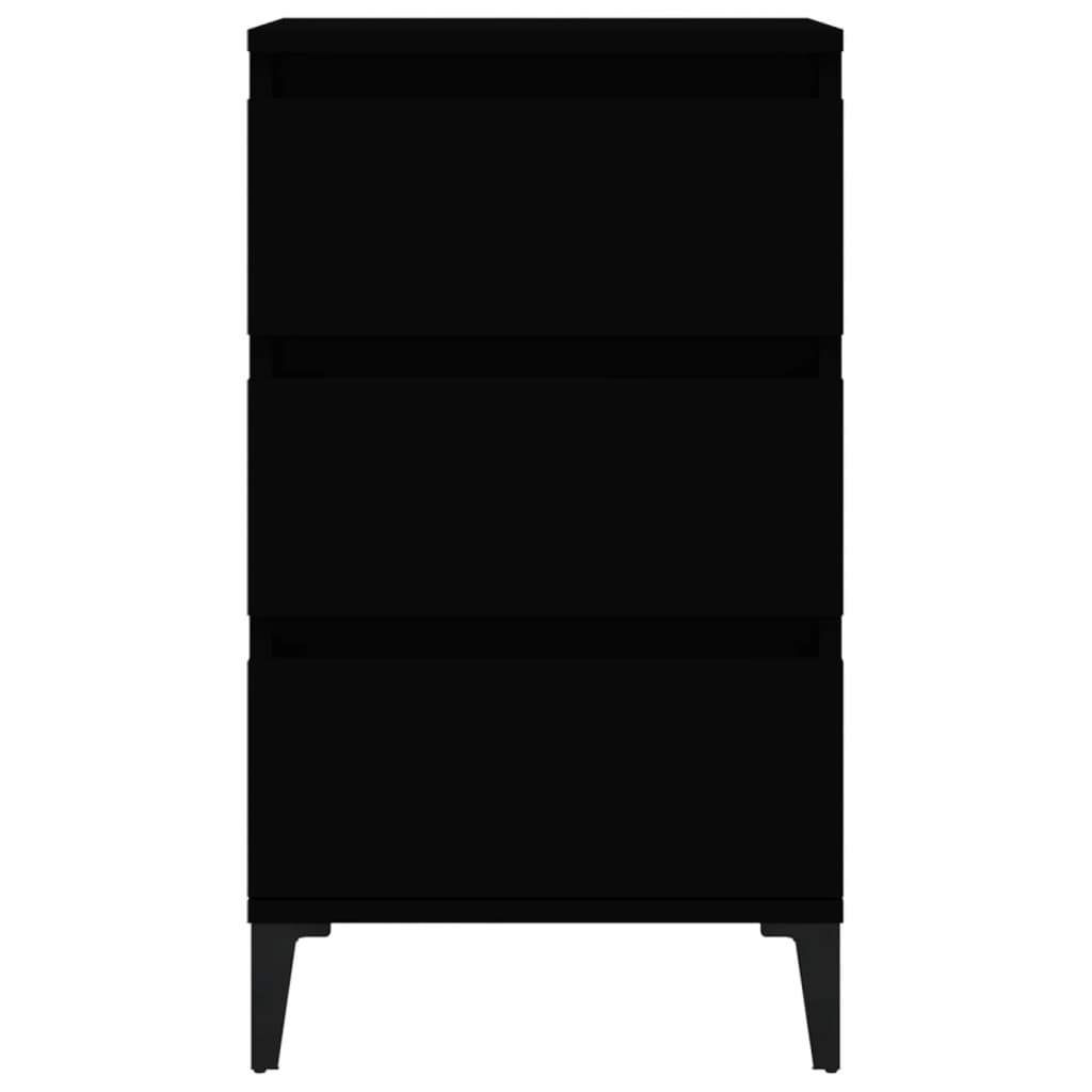 8720845737597_g_en_hd_5 vidaXL Bedside Cabinet Black 40x35x70 cm Engineered Wood - Image 8
