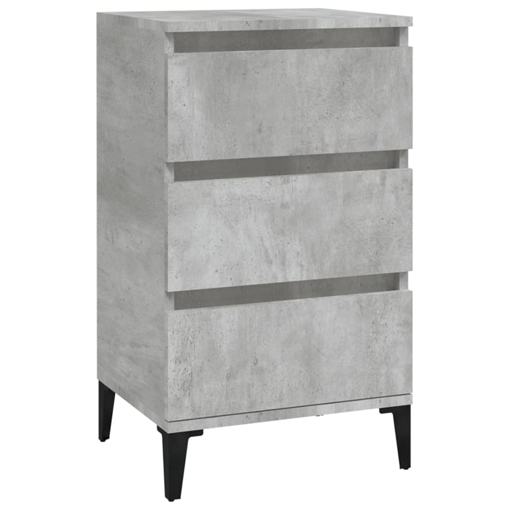 8720845737627_a_en_hd_1 vidaXL Bedside Cabinet Concrete Grey 40x35x70 cm Engineered Wood - Image 2
