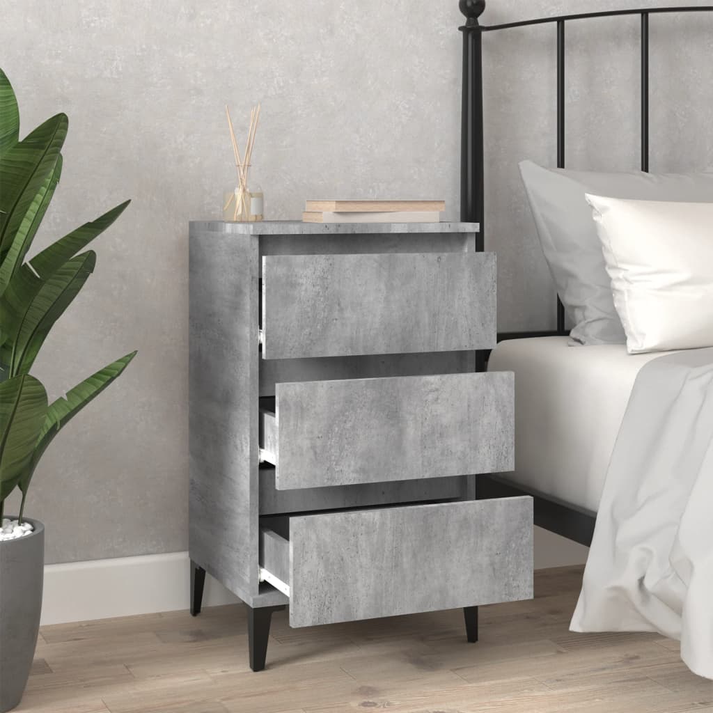 8720845737627_g_en_hd_1 vidaXL Bedside Cabinet Concrete Grey 40x35x70 cm Engineered Wood - Image 4