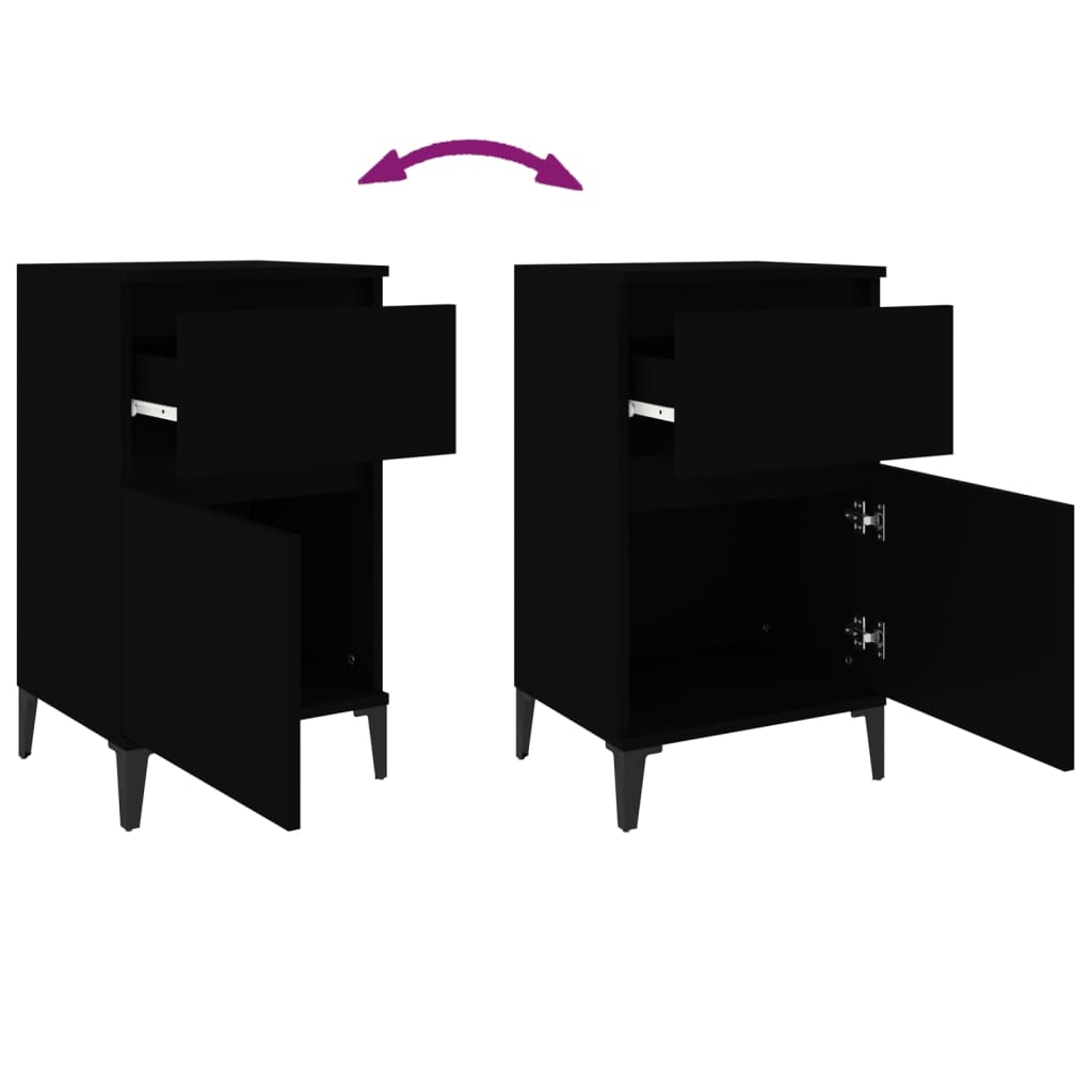 8720845738006_g_en_hd_7 vidaXL Bedside Cabinet Black 40x35x70 cm - Image 10