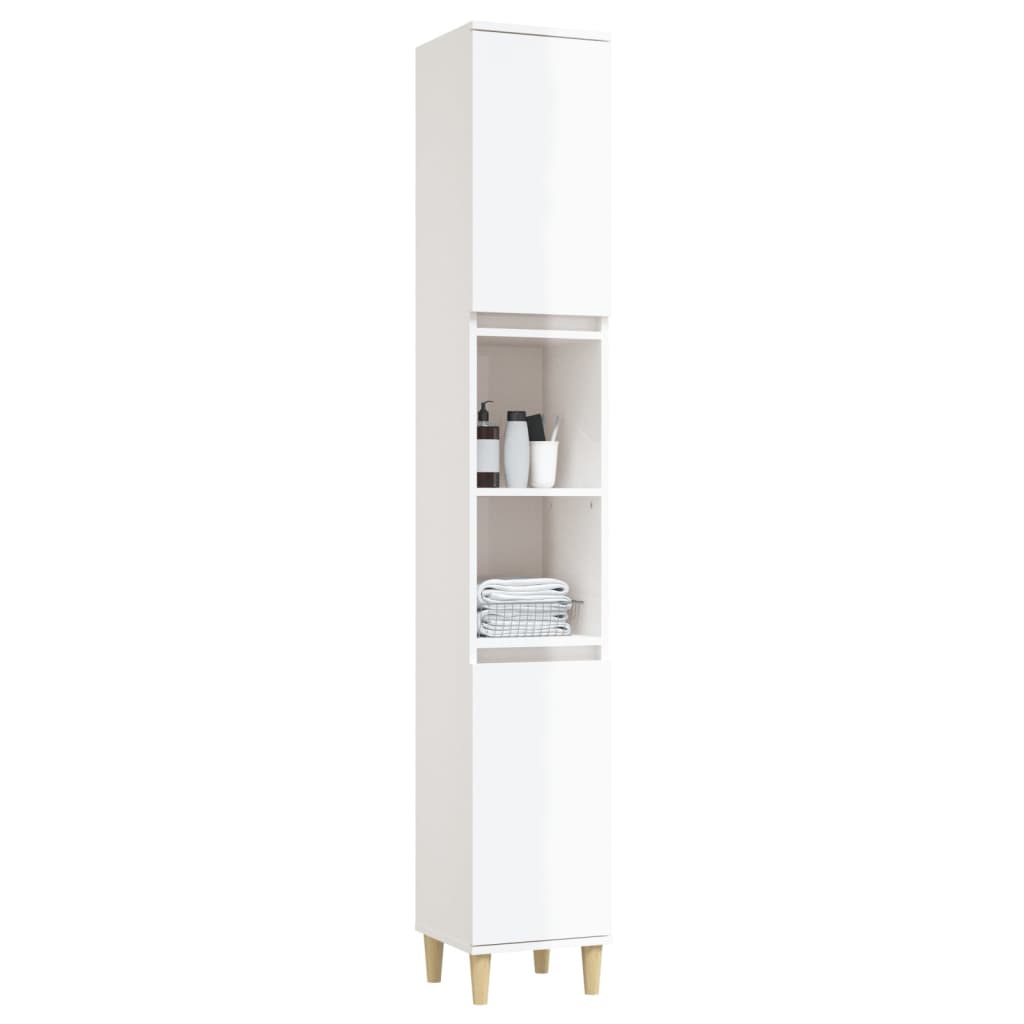 8720845738167_g_en_hd_2 vidaXL Bathroom Cabinet High Gloss White 30x30x190 cm Engineered Wood - Image 4