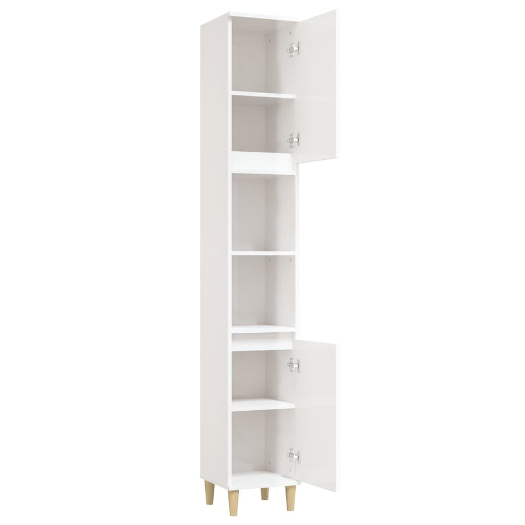 8720845738167_g_en_hd_5 vidaXL Bathroom Cabinet High Gloss White 30x30x190 cm Engineered Wood - Image 7