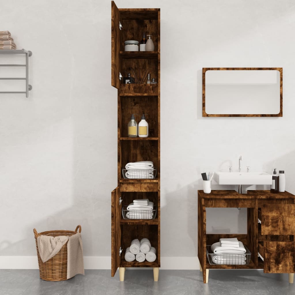 8720845738198_g_en_hd_1 vidaXL Bathroom Cabinet Smoked Oak 30x30x190 cm Engineered Wood - Image 4