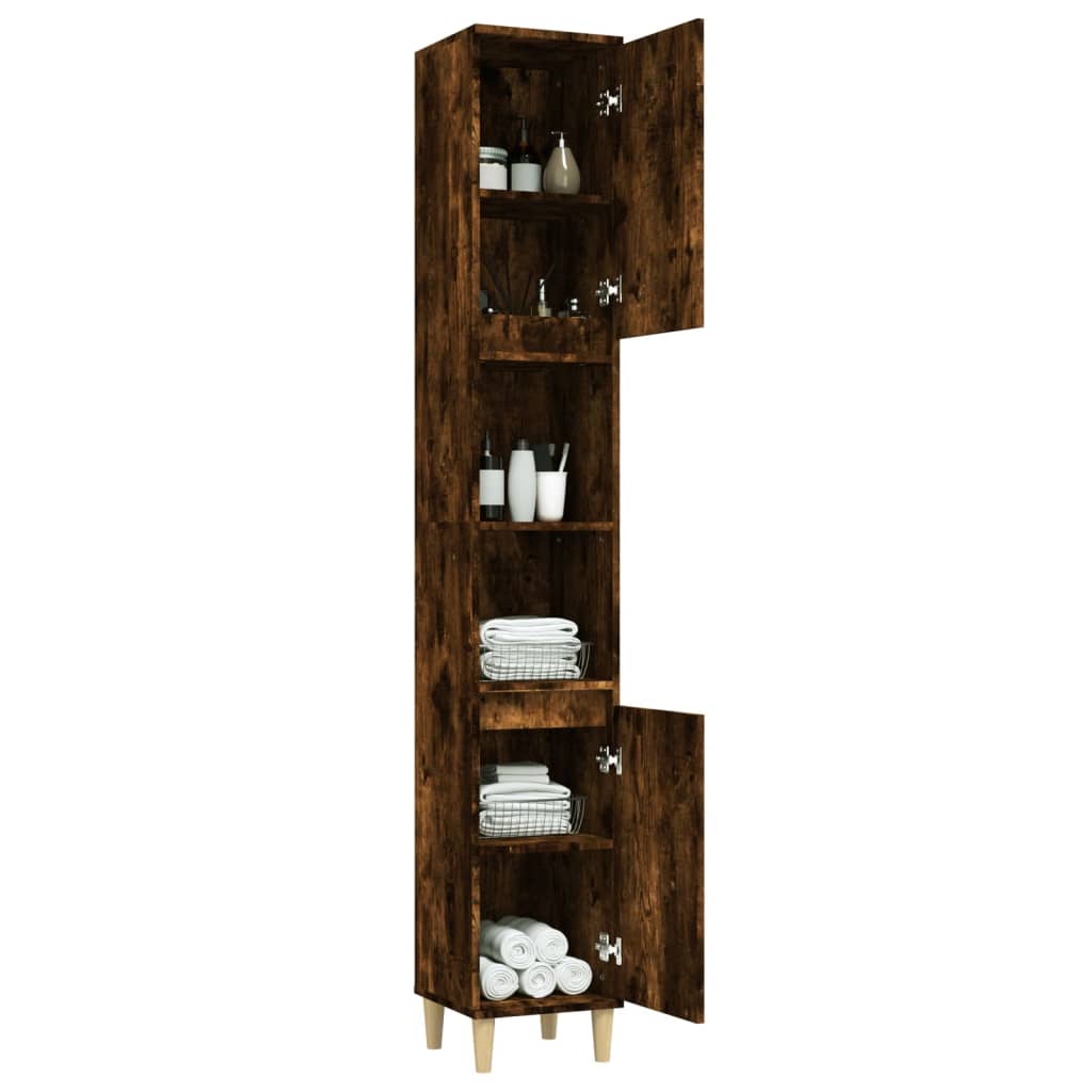8720845738198_g_en_hd_3 vidaXL Bathroom Cabinet Smoked Oak 30x30x190 cm Engineered Wood - Image 6