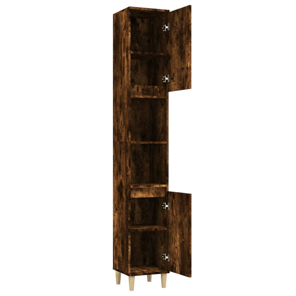 8720845738198_g_en_hd_5 vidaXL Bathroom Cabinet Smoked Oak 30x30x190 cm Engineered Wood - Image 8