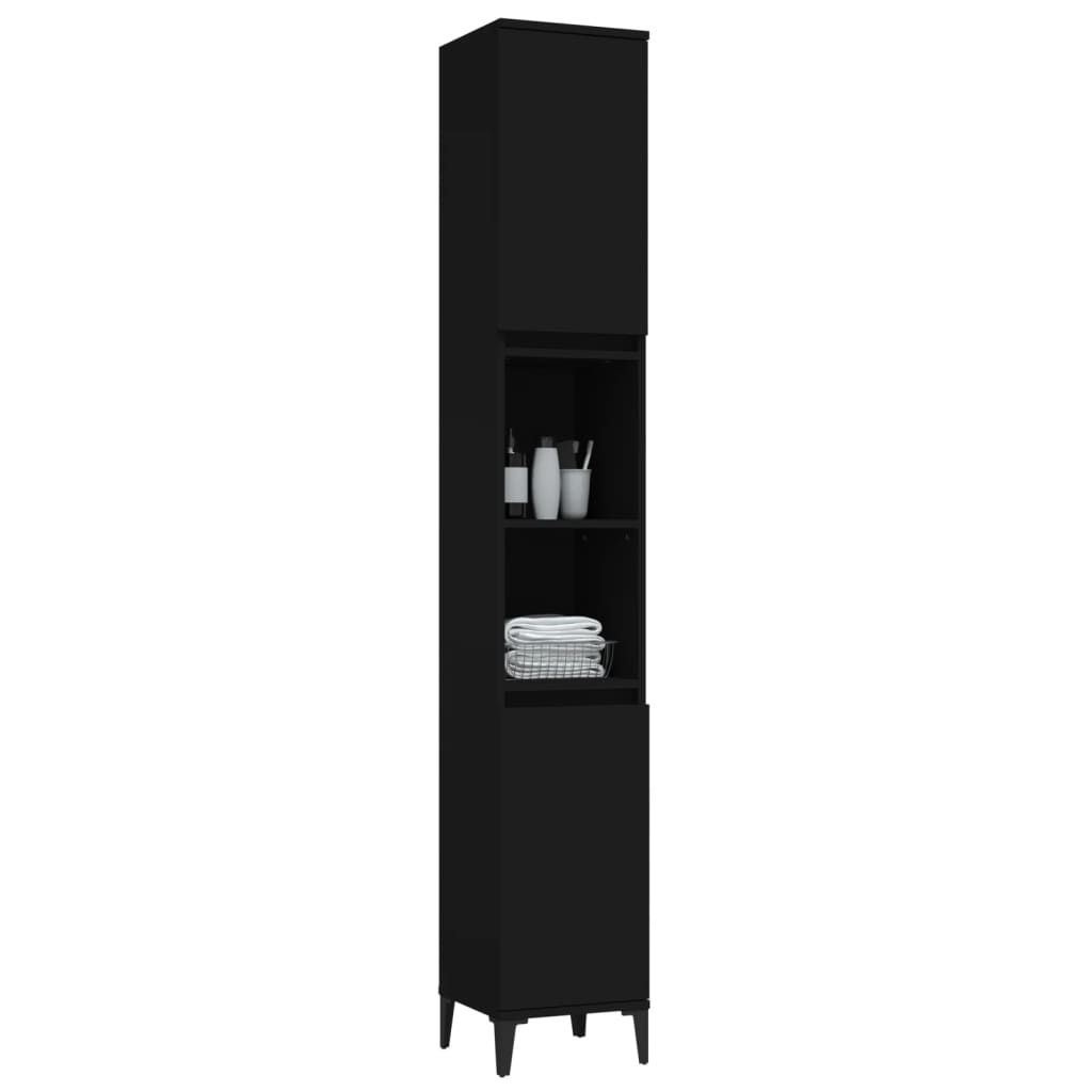 8720845738235_g_en_hd_3 vidaXL Bathroom Cabinet Black 30x30x190 cm Engineered Wood - Image 6