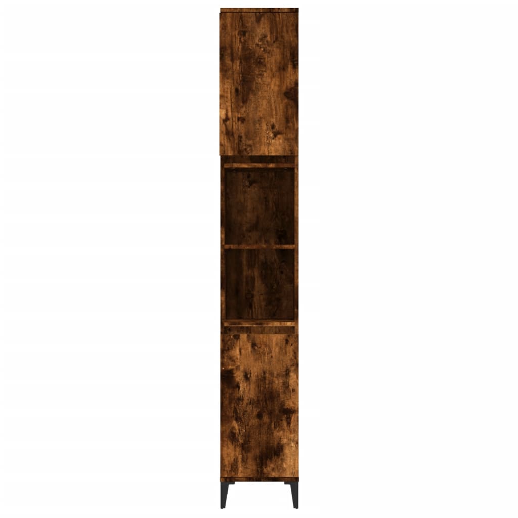 8720845738273_g_en_hd_5 vidaXL Bathroom Cabinet Smoked Oak 30x30x190 cm Engineered Wood - Image 7