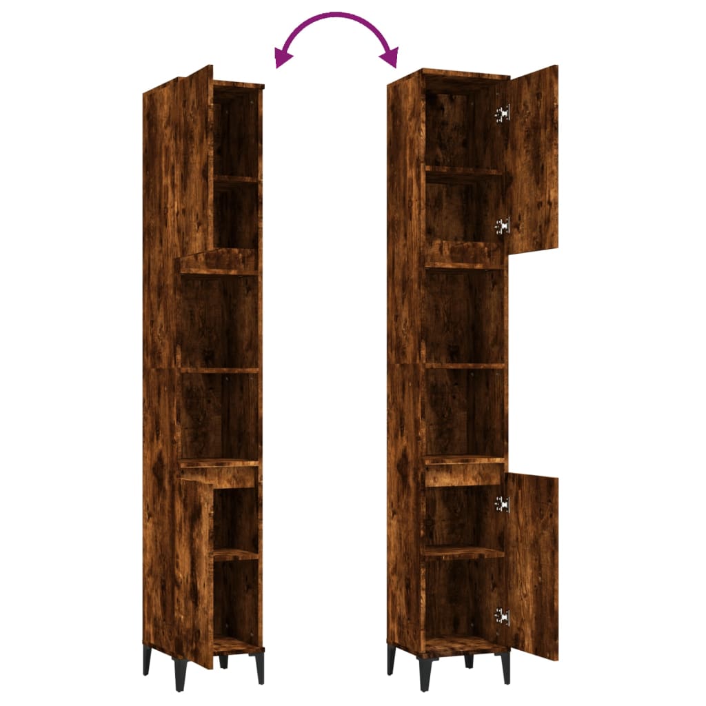 8720845738273_g_en_hd_7 vidaXL Bathroom Cabinet Smoked Oak 30x30x190 cm Engineered Wood - Image 9
