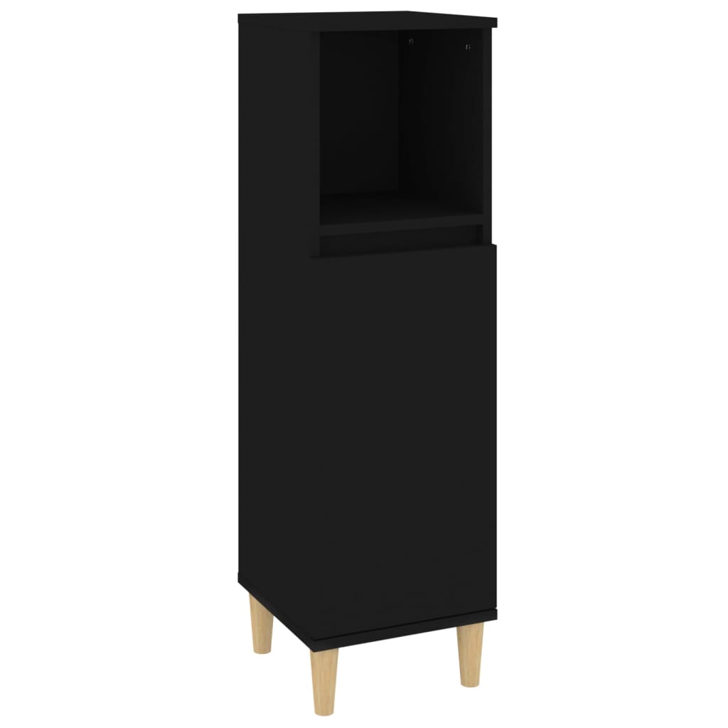 8720845738310_a_en_hd_1 vidaXL Bathroom Cabinet Black 30x30x100 cm Engineered Wood - Image 2