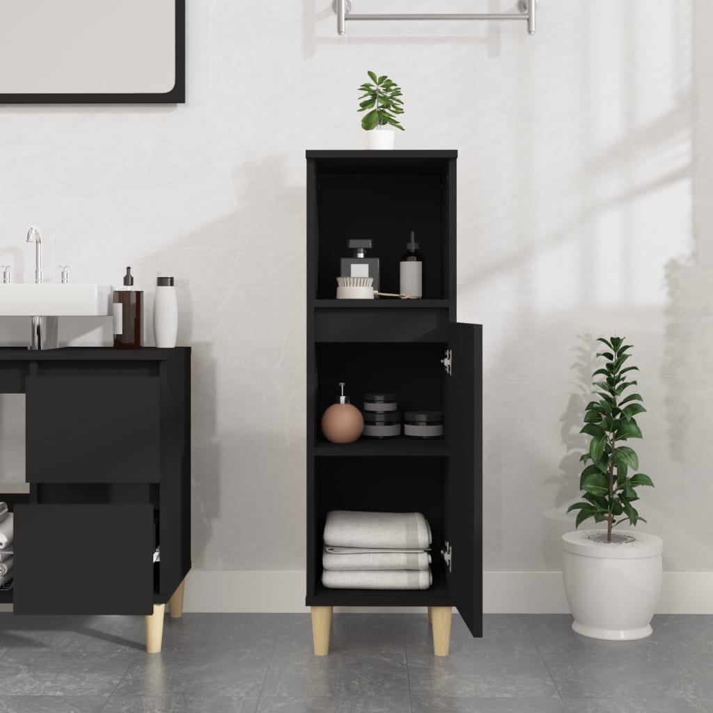 8720845738310_g_en_hd_1 vidaXL Bathroom Cabinet Black 30x30x100 cm Engineered Wood - Image 3