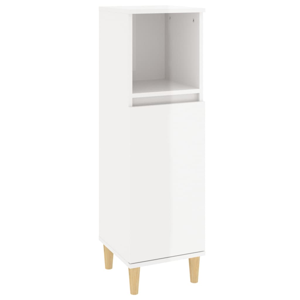8720845738327_a_en_hd_1 vidaXL Bathroom Cabinet High Gloss White 30x30x100 cm Engineered Wood - Image 2
