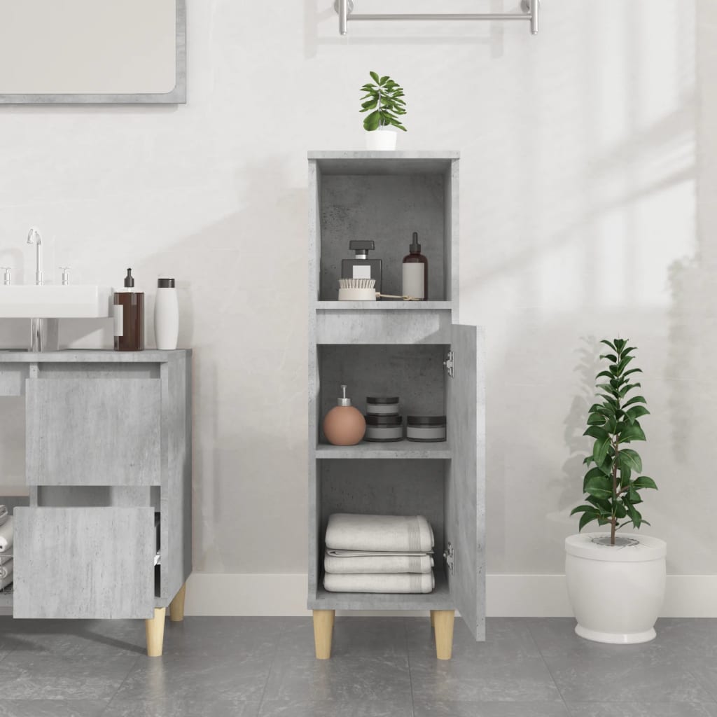 8720845738341_g_en_hd_1 vidaXL Bathroom Cabinet Concrete Grey 30x30x100 cm Engineered Wood - Image 3