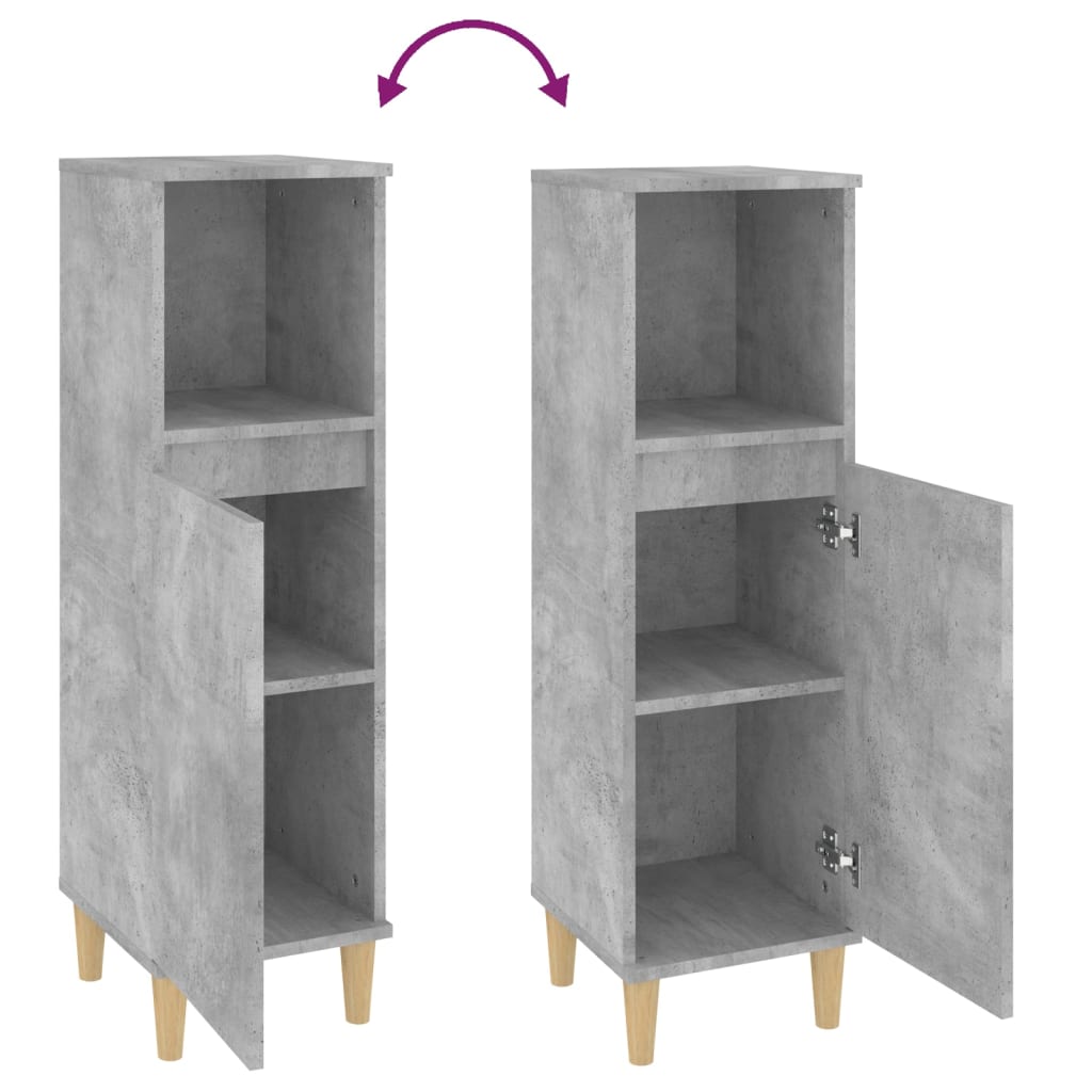 8720845738341_g_en_hd_7 vidaXL Bathroom Cabinet Concrete Grey 30x30x100 cm Engineered Wood - Image 9