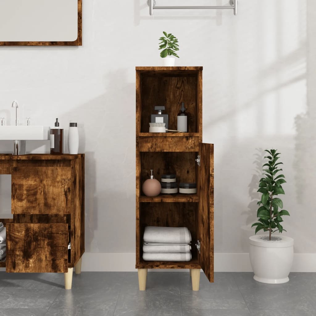 8720845738358_g_en_hd_1 vidaXL Bathroom Cabinet Smoked Oak 30x30x100 cm Engineered Wood - Image 3