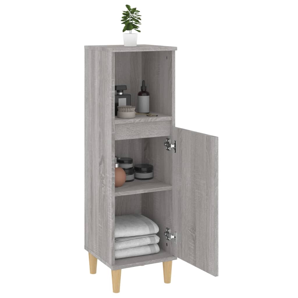 8720845738365_g_en_hd_2 vidaXL Bathroom Cabinet Grey Sonoma 30x30x100 cm Engineered Wood - Image 4