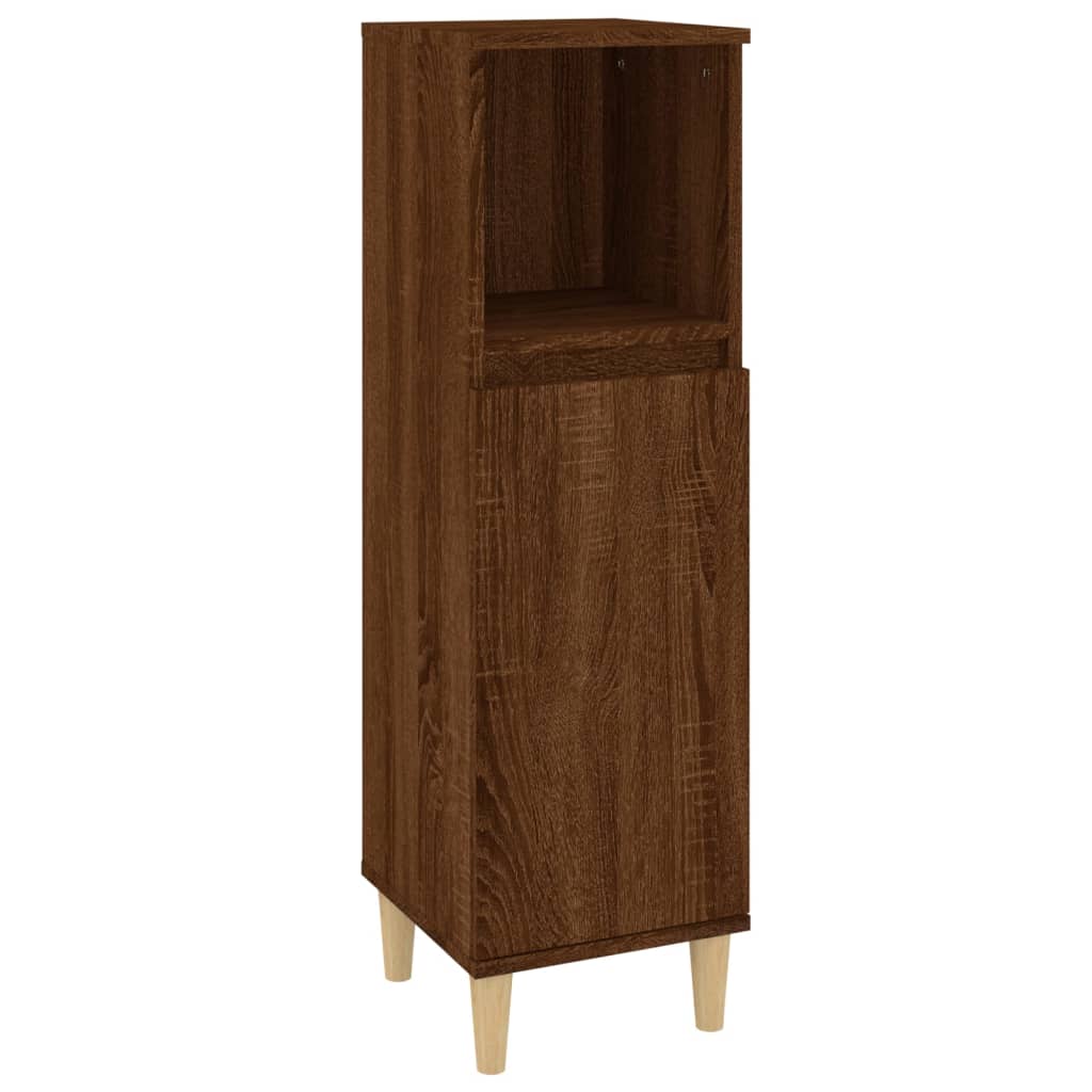 8720845738372_a_en_hd_1 vidaXL Bathroom Cabinet Brown Oak 30x30x100 cm Engineered Wood - Image 2