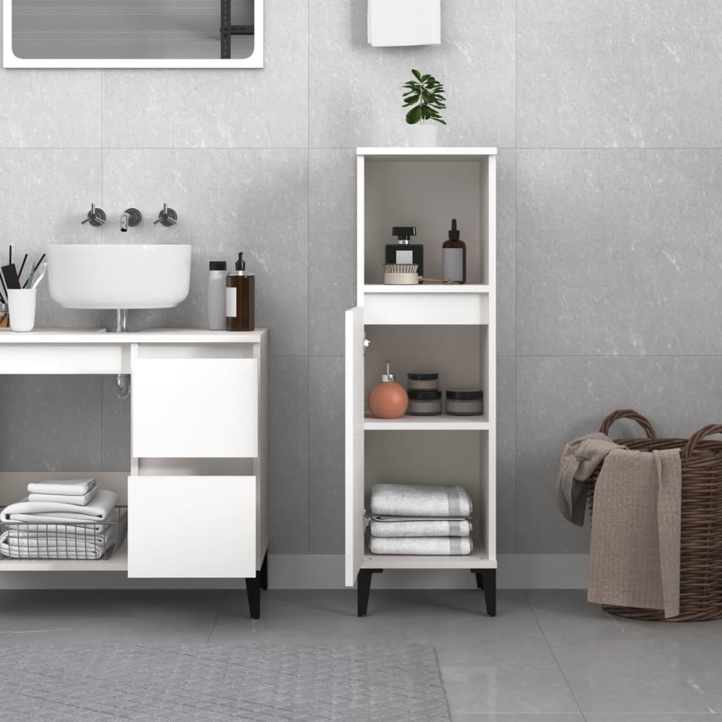 8720845738389_g_en_hd_1 vidaXL Bathroom Cabinet White 30x30x100 cm Engineered Wood - Image 3