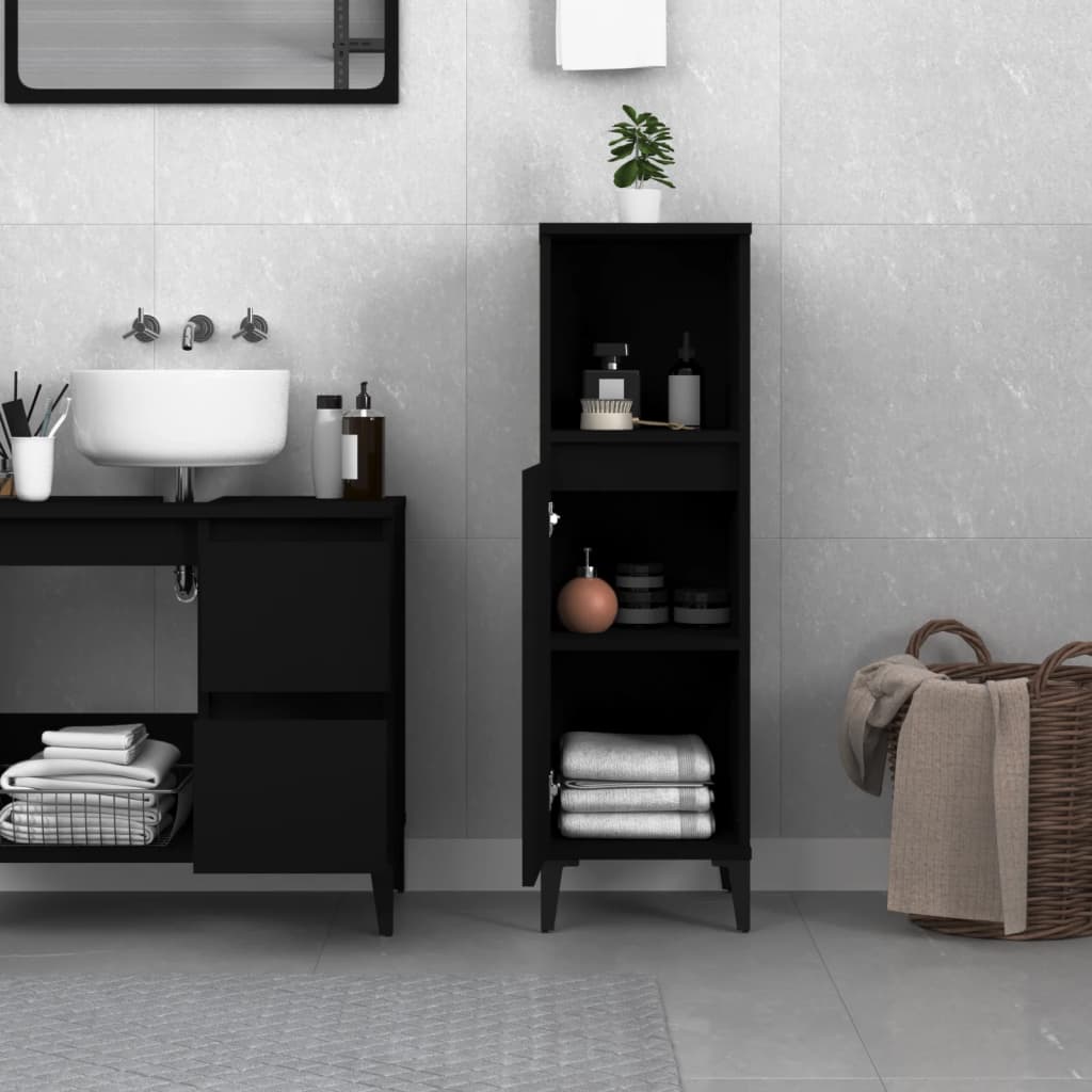 8720845738396_g_en_hd_1 vidaXL Bathroom Cabinet Black 30x30x100 cm Engineered Wood - Image 4