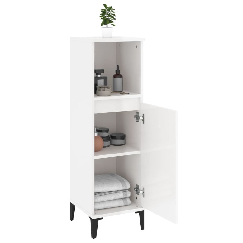 8720845738402_g_en_hd_2 vidaXL Bathroom Cabinet High Gloss White 30x30x100 cm Engineered Wood - Image 4