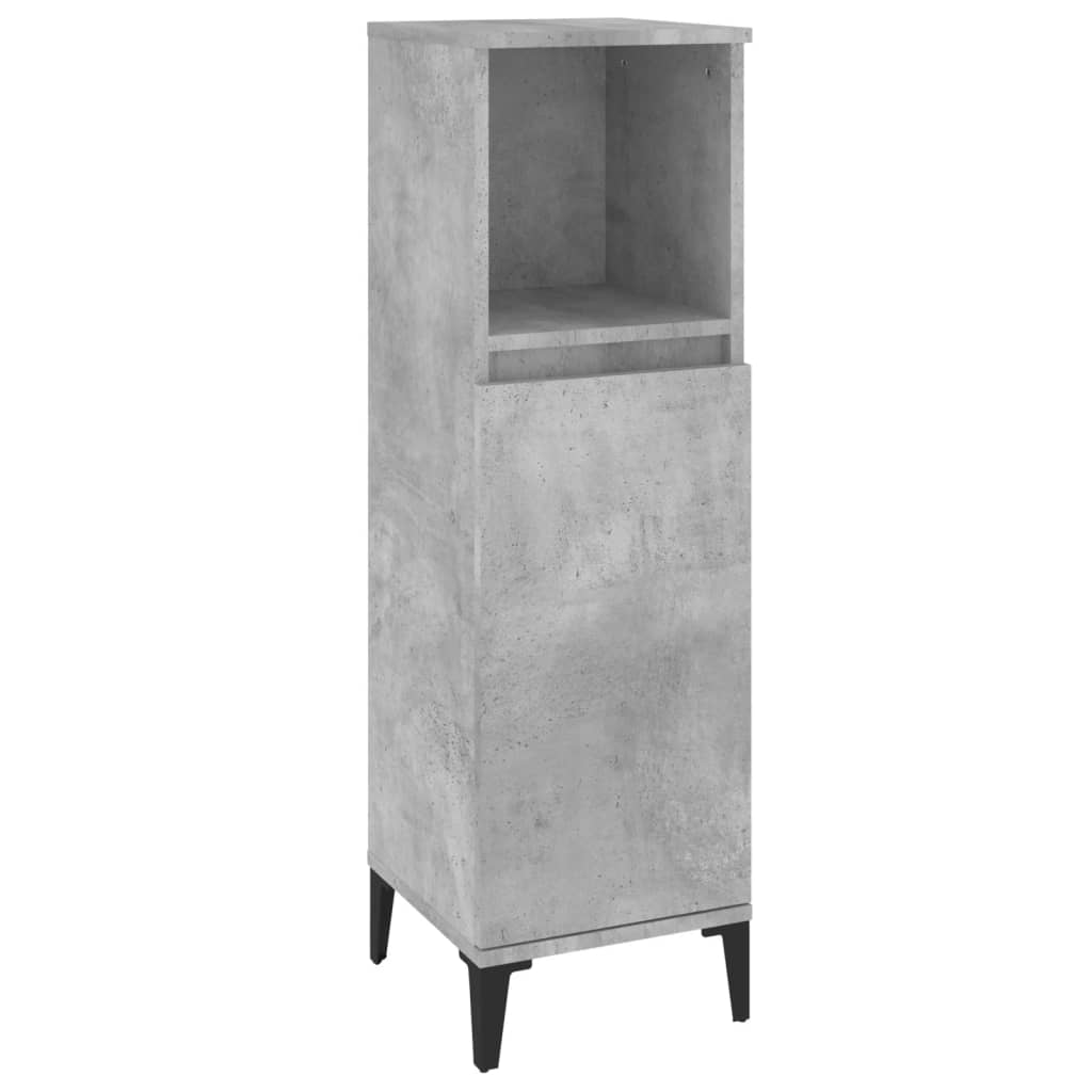 8720845738426_a_en_hd_1 vidaXL Bathroom Cabinet Concrete Grey 30x30x100 cm Engineered Wood - Image 2