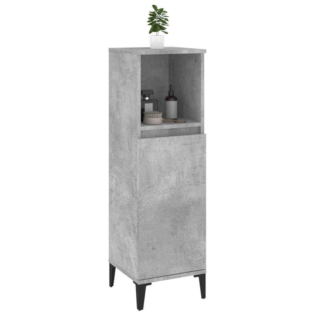 8720845738426_g_en_hd_3 vidaXL Bathroom Cabinet Concrete Grey 30x30x100 cm Engineered Wood - Image 5