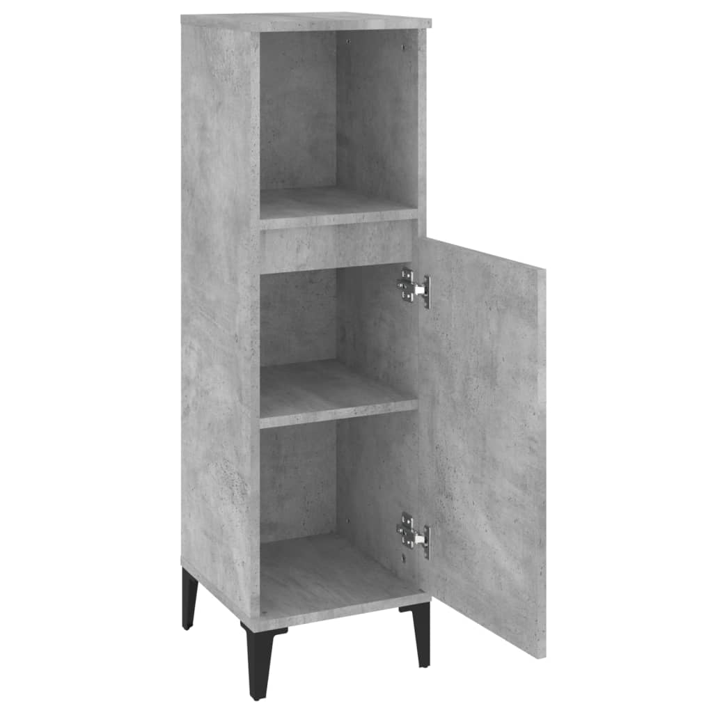 8720845738426_g_en_hd_4 vidaXL Bathroom Cabinet Concrete Grey 30x30x100 cm Engineered Wood - Image 6