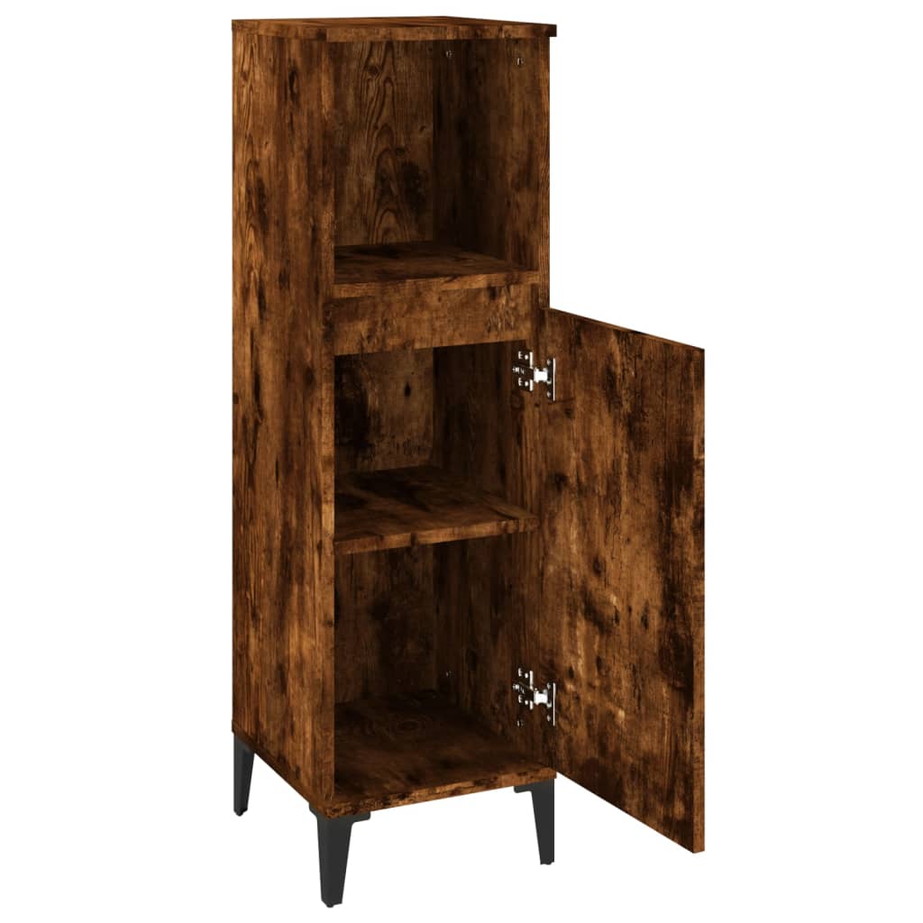 8720845738433_g_en_hd_4 vidaXL Bathroom Cabinet Smoked Oak 30x30x100 cm Engineered Wood - Image 6