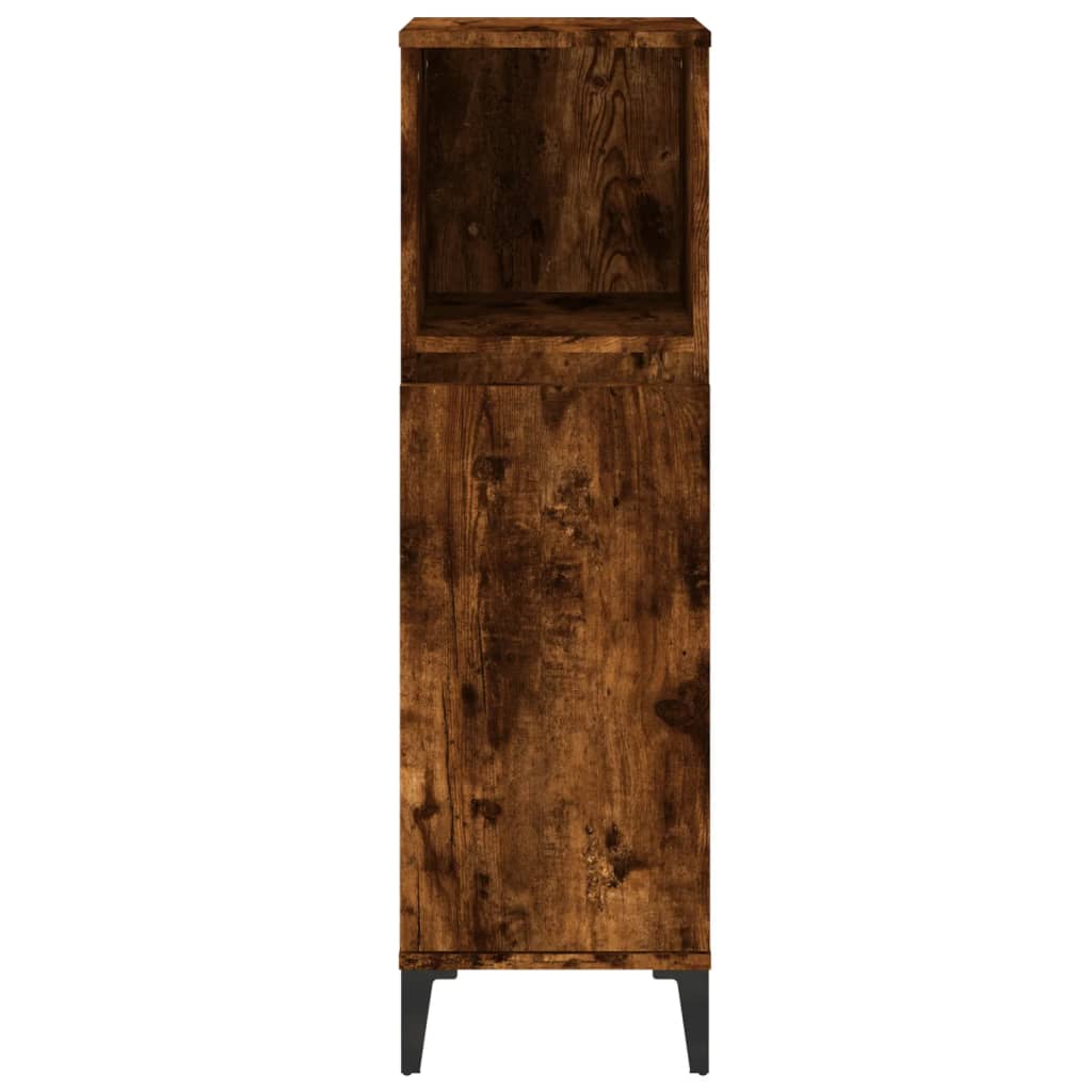 8720845738433_g_en_hd_5 vidaXL Bathroom Cabinet Smoked Oak 30x30x100 cm Engineered Wood - Image 7