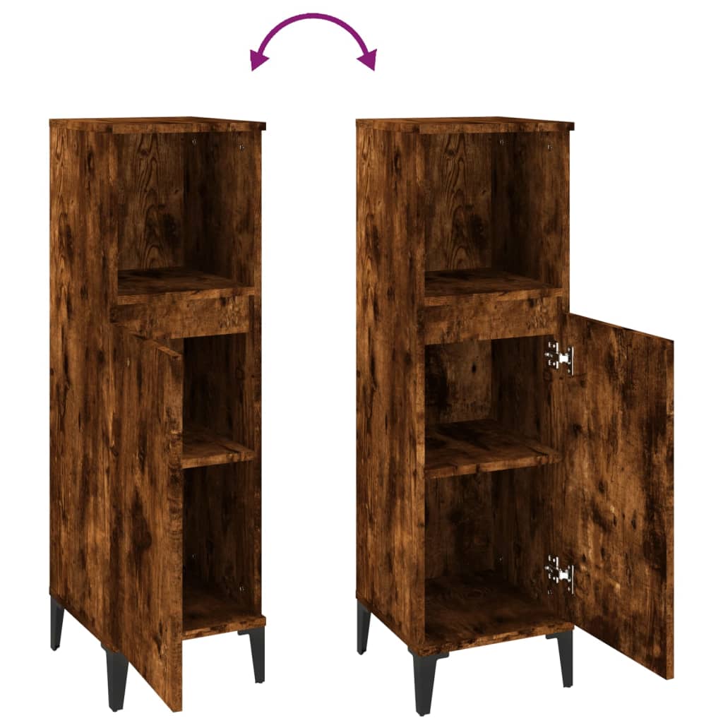 8720845738433_g_en_hd_7 vidaXL Bathroom Cabinet Smoked Oak 30x30x100 cm Engineered Wood - Image 9