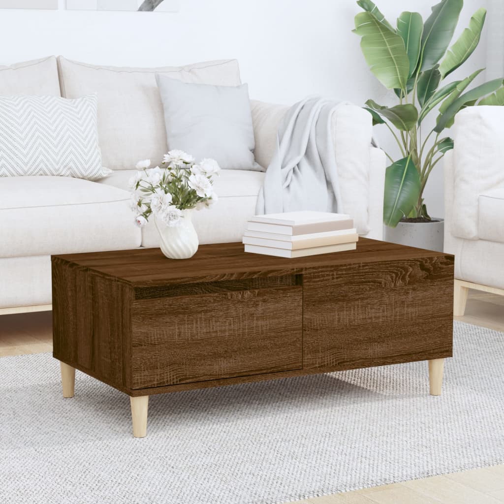 8720845739010_m_en_hd_1 vidaXL Coffee Table Brown Oak 90x50x36.5 cm Engineered Wood - Image 1