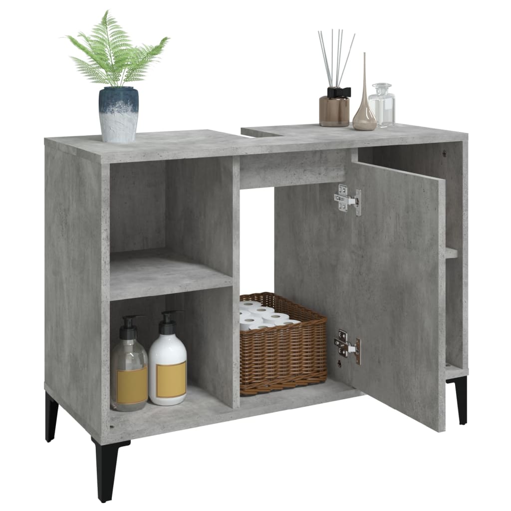 8720845739867_g_en_hd_3 vidaXL Sink Cabinet Concrete Grey 80x33x60 cm Engineered Wood - Image 5