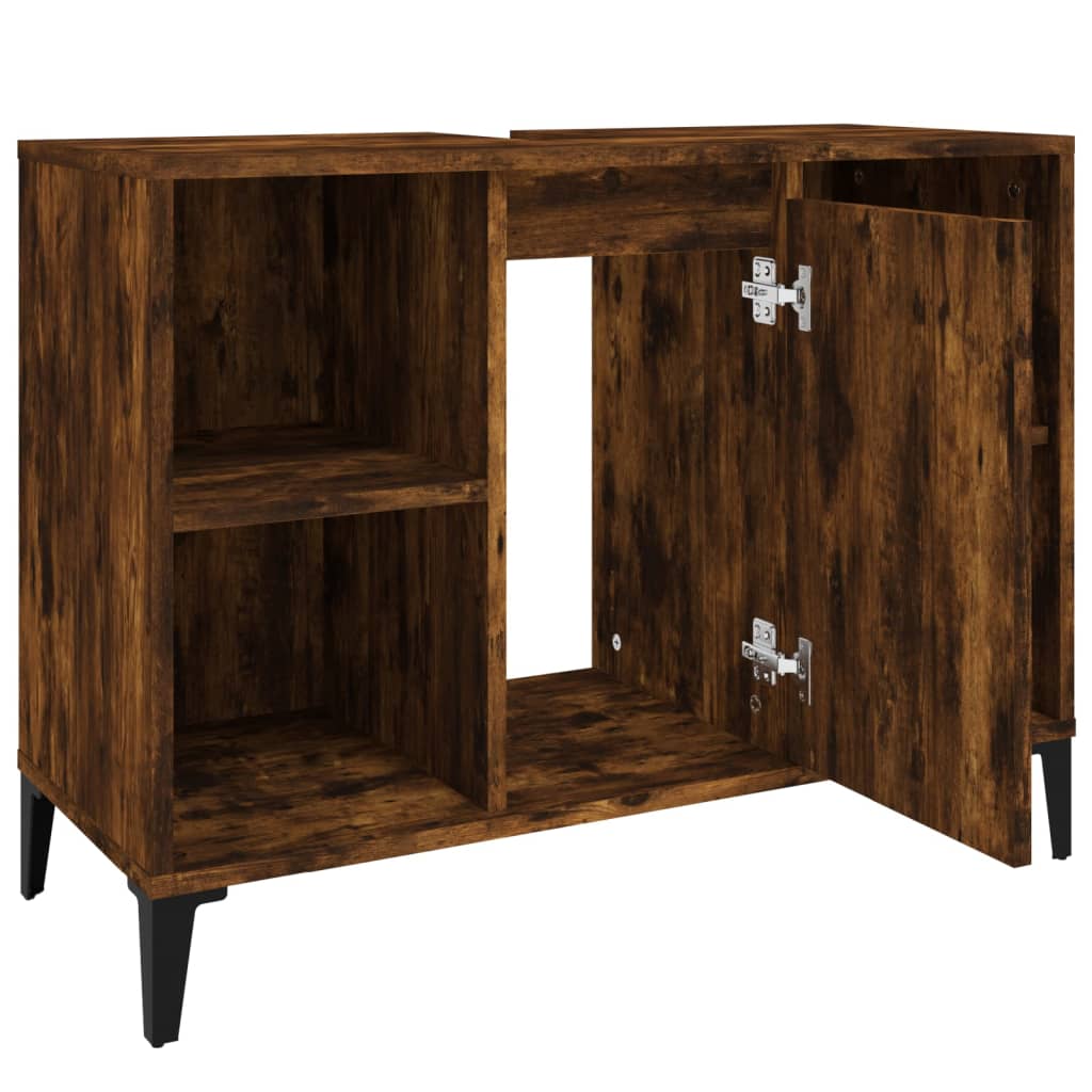 8720845739874_g_en_hd_5 vidaXL Sink Cabinet Smoked Oak 80x33x60 cm Engineered Wood - Image 7