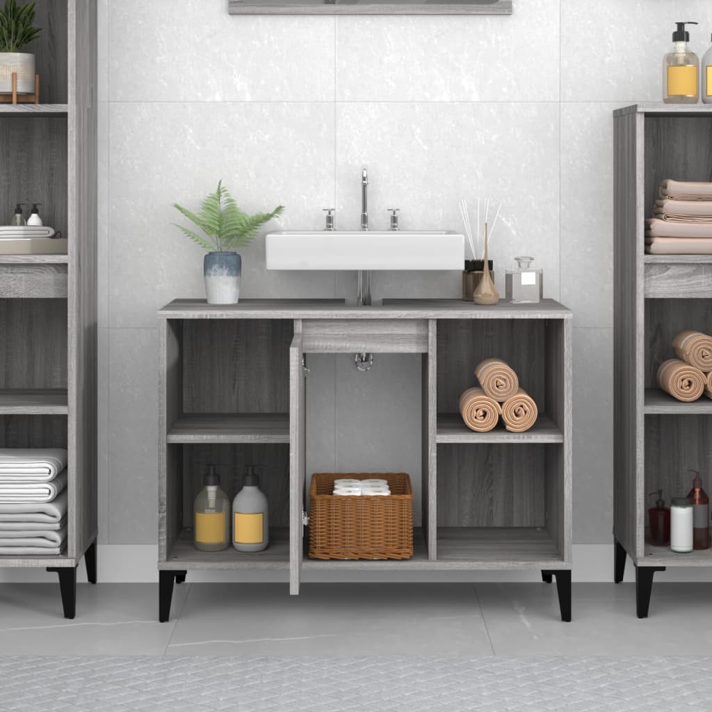 8720845739881_g_en_hd_1 vidaXL Sink Cabinet Grey Sonoma 80x33x60 cm Engineered Wood - Image 3