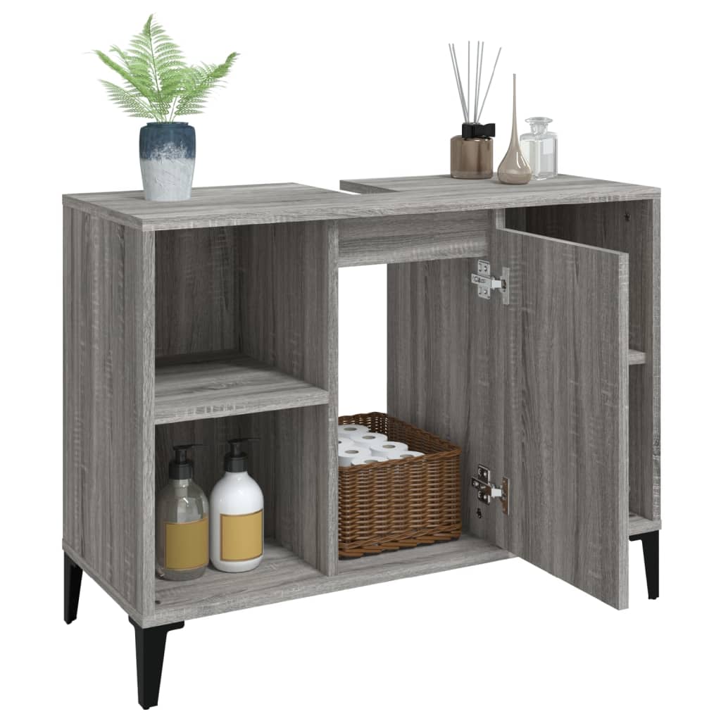 8720845739881_g_en_hd_3 vidaXL Sink Cabinet Grey Sonoma 80x33x60 cm Engineered Wood - Image 5