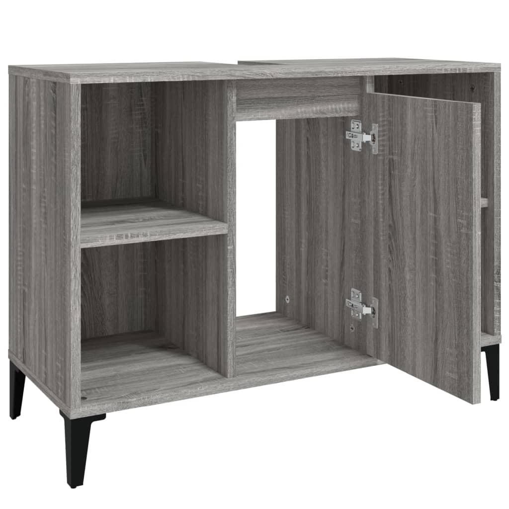 8720845739881_g_en_hd_5 vidaXL Sink Cabinet Grey Sonoma 80x33x60 cm Engineered Wood - Image 7