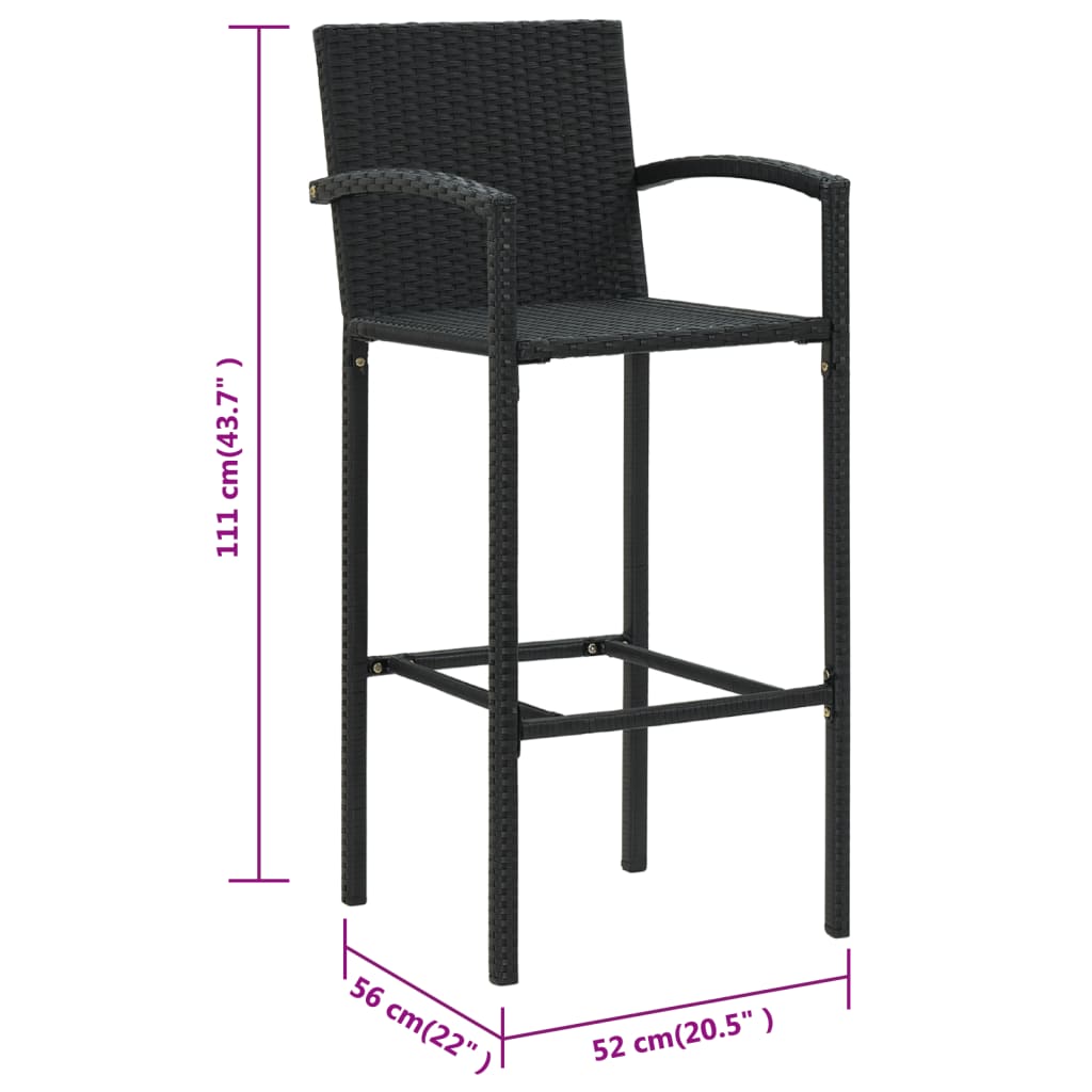 8720845739966_g_en_hd_7 vidaXL Bar Stools 4 pcs Black Poly Rattan - Image 8