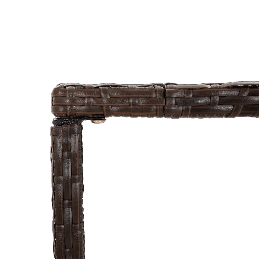 8720845739997_g_en_hd_3 vidaXL Bar Table with Glass Top Brown 110x70x110 cm Poly Rattan - Image 5